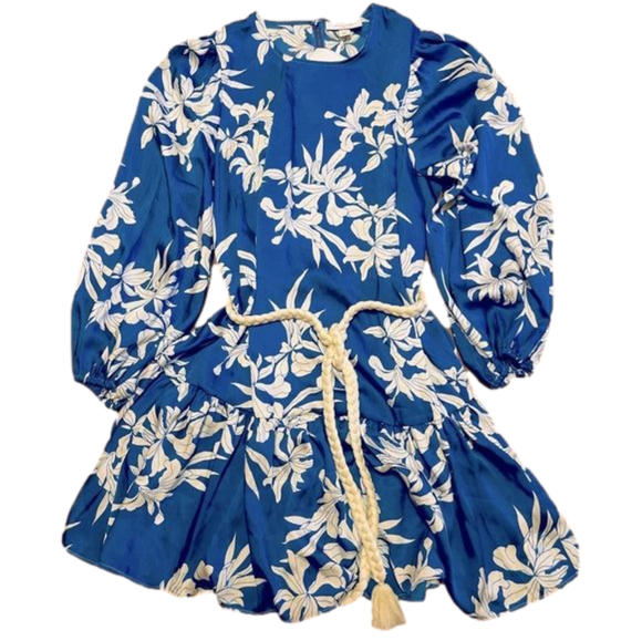 Alexis x Target Blue Floral Dress with Rope Belt.
